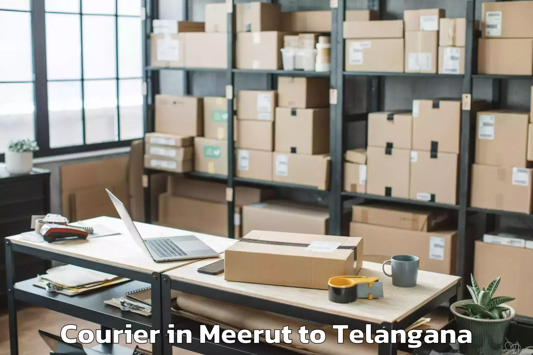 Reliable Meerut to Mominpet Courier